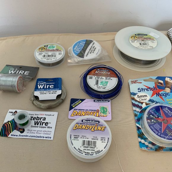 no brand Jewelry - JEWELRY MAKING WIRE & STRING 9 SPOOLS